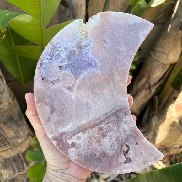 pink amethyst Other - Pink amethyst druzy Moon with Gold Quartz Crystal